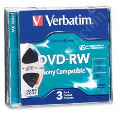 Mini DVD-RW Verbatim, 1.4GB, 2X, Slim case