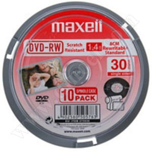 Mini DVD-RW Maxell, 1.4GB, 4X, Cake box 10бр.