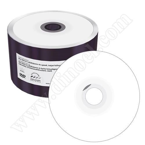 Mini DVD-R MediaRange, Inkjet Printable, 1.4GB, 4X, целофан 50бр.