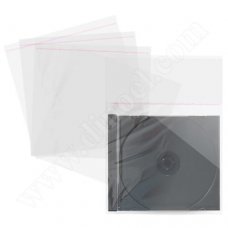 Плик самозалепващ MediaRange, 15cm x 13,5cm, за 1бр., CD кутийка, прозрачен, 100бр.