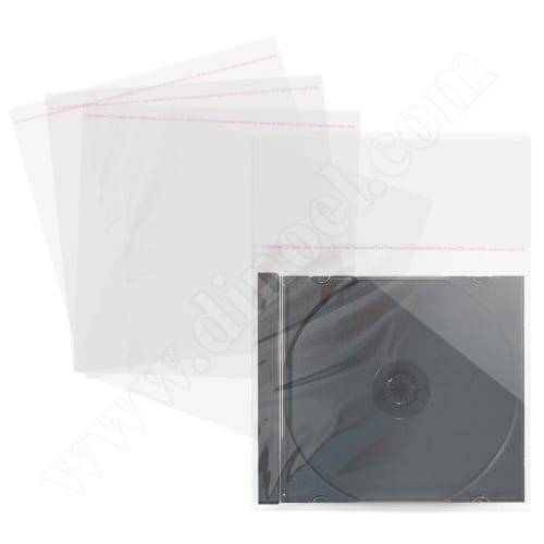 Плик самозалепващ MediaRange, 15cm x 13,5cm, за 1бр., CD кутийка, прозрачен, 100бр.