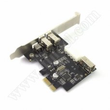Карта RoTech, PCI-E към 1394AV 3+1, FireWire, IEEE 1394
