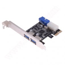 Карта RoTech, PCI-E към USB 3.0 x2, Molex Expansion