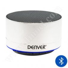 Преносим плеър Denver Electronics, Portable, BTS-32, 3W, USB, microSD, BT, Silver