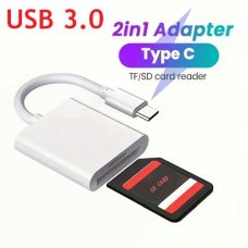 Четец за карти RoTech, Type-C, USB 3.0, RT-53007, SD, micro SD, White