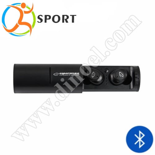 Безжични слушалки с микрофон Esperanza, TWS, Laurel, EH227K, BT, V5.0, Black