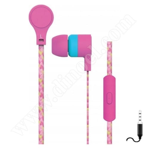 Слушалки с микрофон Maxell, CORDZ, MXH-ES20, 3.5mm, jack x1x, Pink