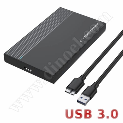 Кутия за HDD, Esperanza, EBA102, 2,5“, SATA, USB 3.0, Black