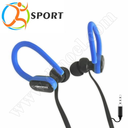 Слушалки с микрофон Esperanza, Sport, EH197KB, 3.5mm, jack x1, Blue