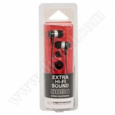 Слушалки без микрофон Esperanza, EH125K, 3.5mm, jack x1, Black