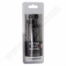 Слушалки без микрофон Esperanza, EH123K, 3.5mm, jack x1, Black