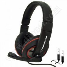 Слушалки с микрофон Esperanza, Sonata, EH118, 3.5mm, jack x2, Black