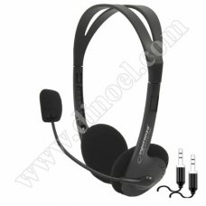 Слушалки с микрофон Esperanza, Scherzo, EH102, 3.5mm, jack x2x, Black