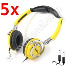 Слушалки с микрофон FreeStyle, FH0022, 3.5mm, jack x2, Yellow, x5 бр. Слушалки с микрофон FreeStyle, FH0022, 3.5mm, jack x2, Yellow, x5 бр.