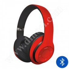 Безжични слушалки с микрофон FreeStyle, FH0916R, FM, Mp3, microSD, BT, Red