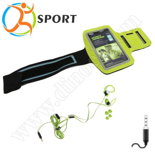 Слушалки с микрофон Platinet, Sport, PM1070, 3.5mm, jack x1, Green