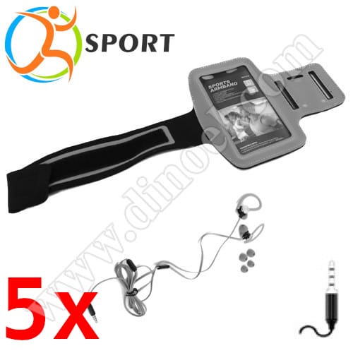 Слушалки с микрофон Platinet, Sport, PM1070, 3.5mm, jack x1, Grey