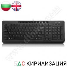 Клавиатура Delux, DLK-OM02U, Multimedia, USB, Black, жична