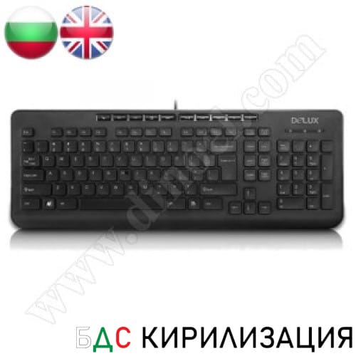 Клавиатура Delux, DLK-OM02U, Multimedia, USB, Black, жична