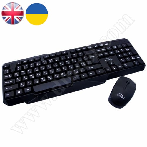 Клавиатура и мишка Titanium, Memphis, TK108U, Black, безжични