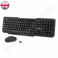 Клавиатура и мишка Titanium, Memphis, TK108, Black, безжични