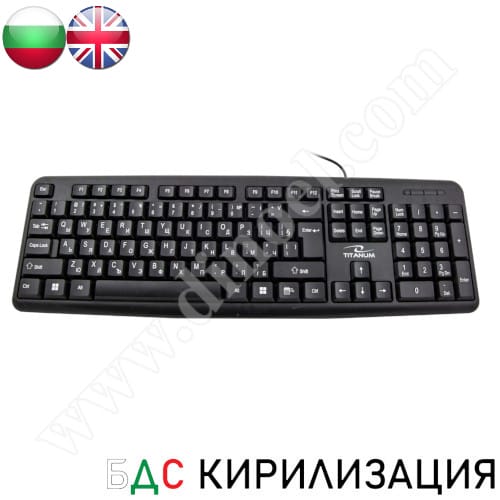 Клавиатура Titanium, TK101BG, Office Standard, USB, Black, жична