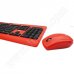 Клавиатура и мишка JeWAY, Set, JK-8205, Red-Black, безжични