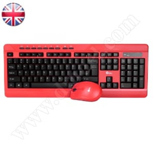 Клавиатура и мишка JeWAY, Set, JK-8205, Red-Black, безжични