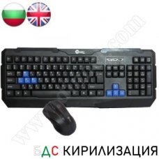 Клавиатура и мишка JeWAY, Set, JK-WK1, Black-Blue, безжични