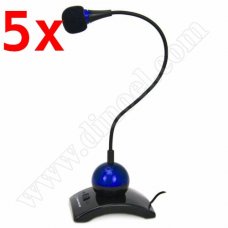 Микрофон Esperanza, Chat Desktop, EH130, 3.5mm, Blue, x5 бр.
