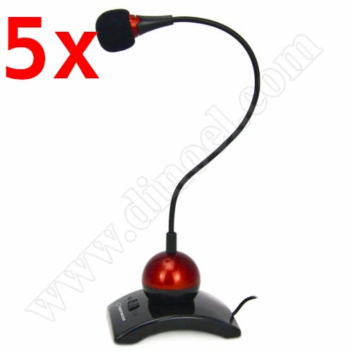 Микрофон Esperanza, Chat Desktop, EH130, 3.5mm, Red, x5 бр.
