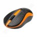 Мишка Delux, DLM-137GX, Black-Orange, 1000dpi, безжична