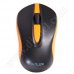 Мишка Delux, DLM-137GX, Black-Orange, 1000dpi, безжична