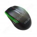 Мишка Delux, DLM-321GX, Black-Green, 1600dpi, безжична