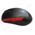 Мишка Delux, DLM-521GX, Black-Red, 1000dpi, безжична