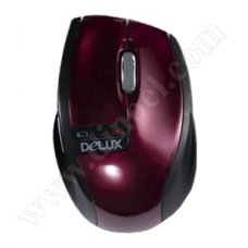 Мишка Delux, DLM-526GB, Black-Red, 1000dpi, безжична
