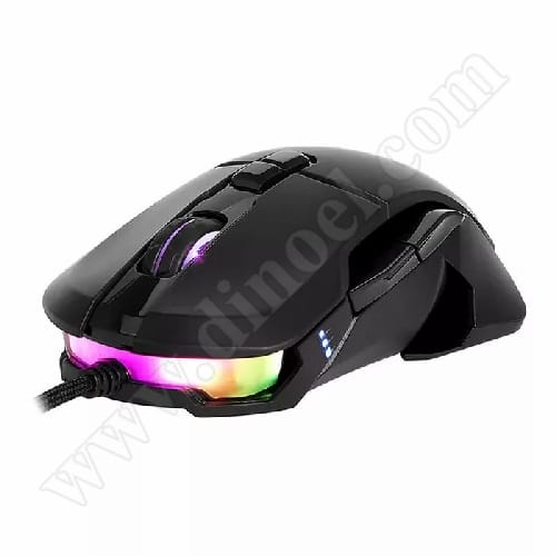 Мишка Delux, DLM-629BU, PMW3389, USB, Black, 16000dpi, жична
