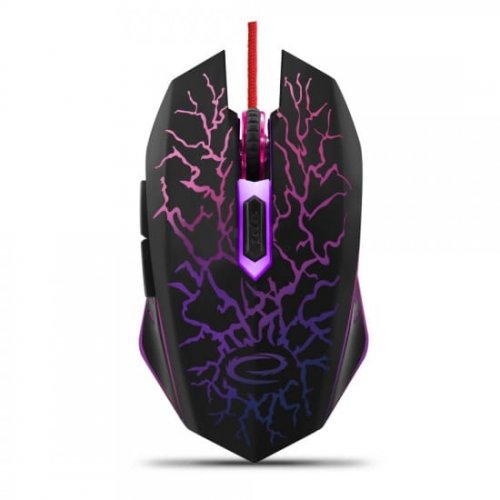 Мишка Esperanza, GAME, Lightning, EGM211G, 6D, USB, Black, 2400dpi, жична
