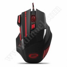Мишка Esperanza, GAME, Wolf, EGM201G, 7D, USB, Red, 2400dpi, жична