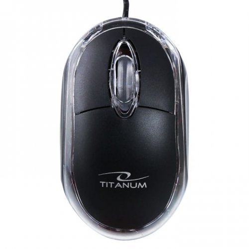 Мишка Titanium, Raptor, TM102K, USB, Black, 1000dpi, жична