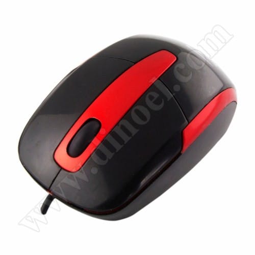 Мишка Titanium, Baracuda, TM108K, USB, Black-Red, 1000dpi, жична