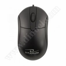 Мишка Titanium, Piranha, TM107K, USB, Black, 1000dpi, жична