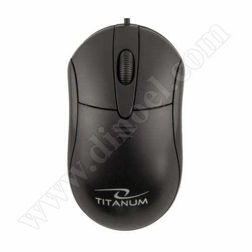 Мишка Titanium, Piranha, TM107K, USB, Black, 1000dpi, жична