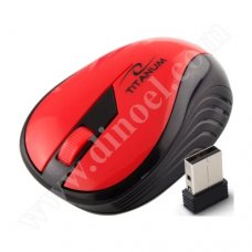Мишка Titanium, Rainbow, TM114R, Red, 1000dpi, безжична Мишка Titanium, Rainbow, TM114R, Red, 1000dpi, безжична