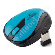 Мишка Titanium, Rainbow, TM114T, Turquise, 1000dpi, безжична Мишка Titanium, Rainbow, TM114T, Turquise, 1000dpi, безжична
