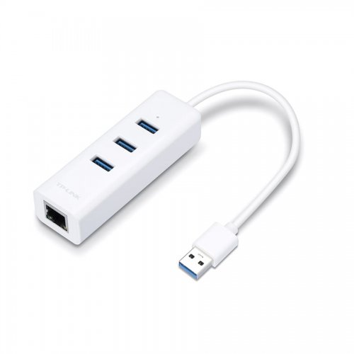 Мрежова карта TP-Link, Gigabit, UE330, HUB, USB 3.0 Type-A - RJ45, 1000Mbps