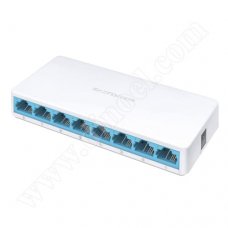 Mercusys, MS108, 10/100MB, 8 port, мрежов суич, разклонител 
