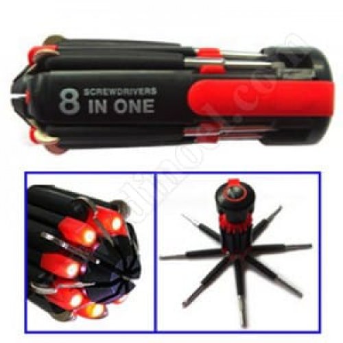 Отвертка с фенерче DMC, FZ-895, 8 части