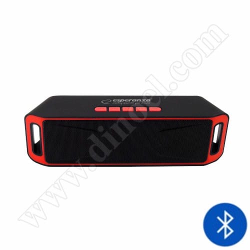 Преносим плеър Esperanza, FOLK, EP126KR, 2x3W, USB, microSD, BT, FM, Black, Red