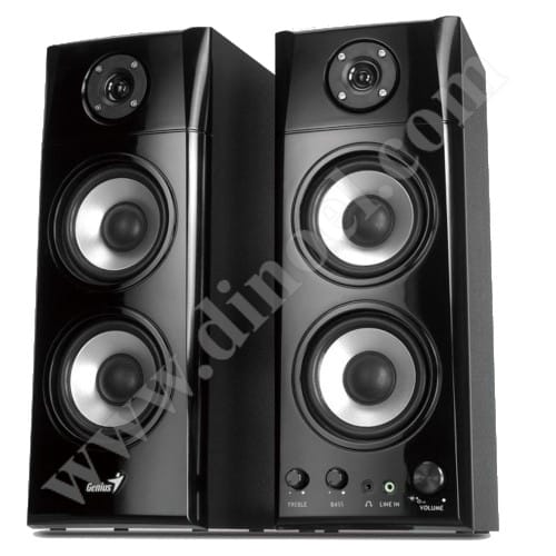 Тонколони Genius, SP-HF1800А, 2x 25W, Wooden Style, Black